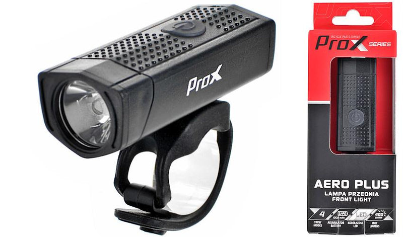 ProX Lampa przód AERO F PLUS 400Lm USB 1000mAh